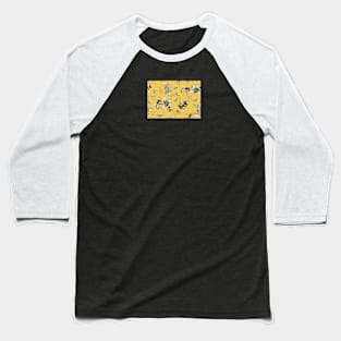 Bees in Hats on Yellow Baseball T-Shirt
